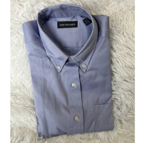 Van Heusen V0110 Ladies' Long-Sleeve Blended Pinpoint Oxford - Picture 2 of 5